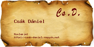 Csák Dániel névjegykártya